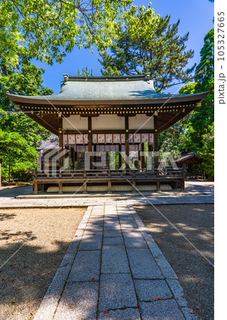 京都市上京区上御霊竪町の上御霊神社 神楽殿 京都市上京区上御霊竪町の上御霊神社 神楽殿 105327665