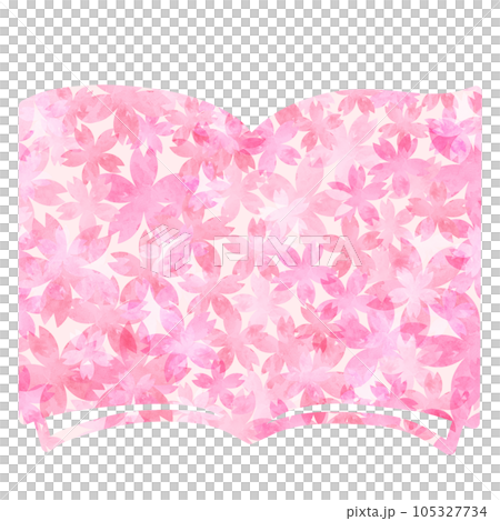 插圖素材筆記本記事本水彩粉色 105327734