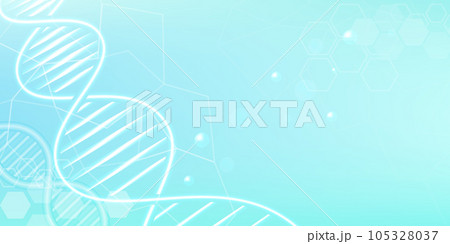 Abstract DNA structure biotechnology design concept with hexagonal texture in blue background. Abstract DNA structure biotechnology design concept with hexagonal texture in blue background. 105328037