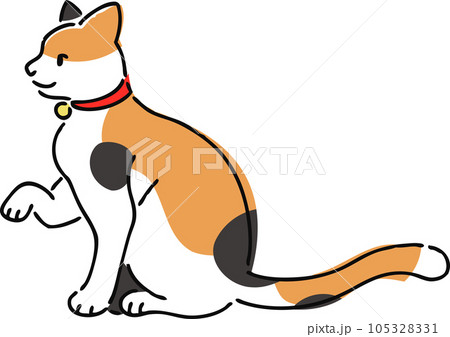 手描きのイエネコのイラスト 105328331