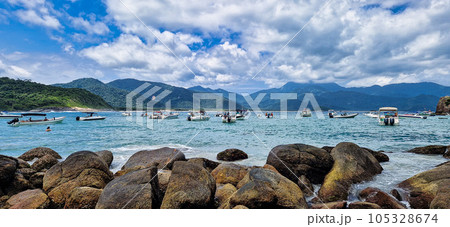 Aventureiro beach on Ilha Grande at Angra dos Reis, Rio de Janeiro, Brazil 105328674