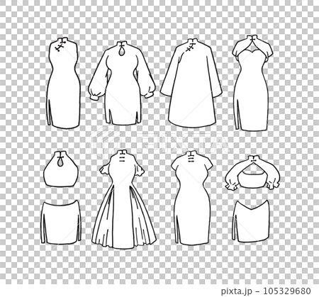 白色中式禮服插圖集 白色中式禮服插圖集 105329680