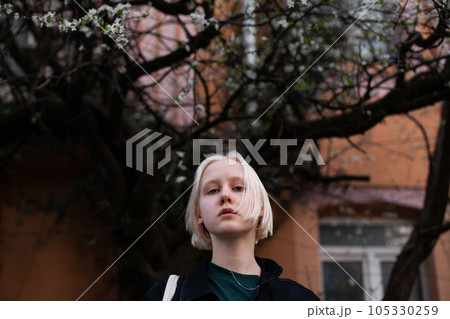 Teenage spring. Young adult model woman portrait Teenage spring. Young adult model woman portrait 105330259