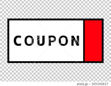 Simple coupon vertical line on the right red Simple coupon vertical line on the right red 105330817