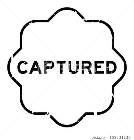 Grunge black captured word rubber seal stamp on white background 105331130