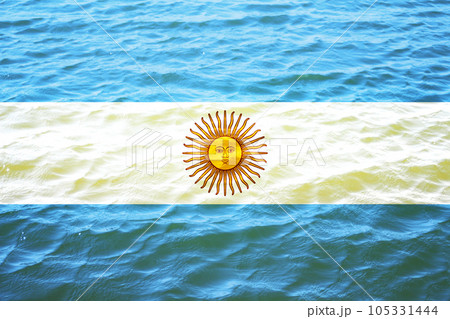 original and simple Argentina flag. Banner for design 105331444