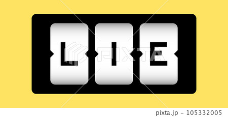 Black color in word lie on slot banner with yellow color background Black color in word lie on slot banner with yellow color background 105332005