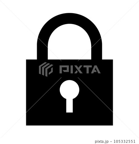 セキュリティ、鍵を表す塗りつぶしスタイルのアイコン セキュリティ、鍵を表す塗りつぶしスタイルのアイコン 105332551