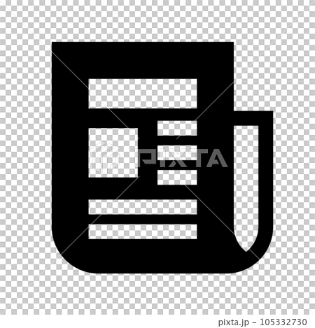 代表內容、新聞的填充樣式圖標 105332730