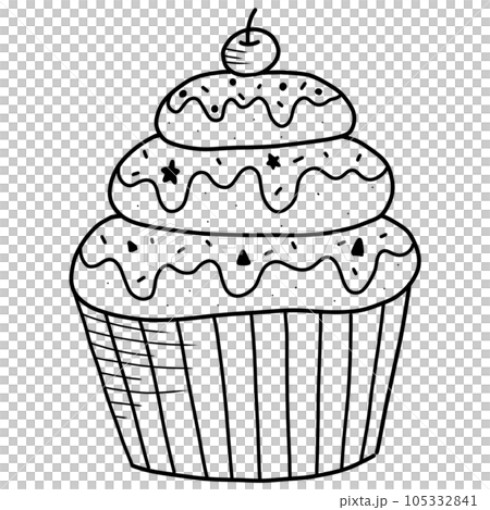 cupcake with whipped cream cupcake with whipped cream 105332841