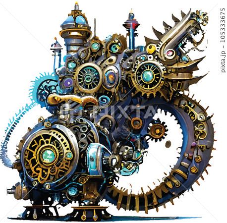natural energy powered machine with gears and cogs natural energy powered machine with gears and cogs 105333675