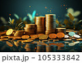 Investment concept, Coins on the table, business growth concept. 105333842