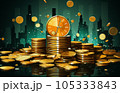 Investment concept, Coins on the table, business growth concept. 105333843