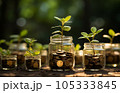 Investment concept, Coins on the table, business growth concept. 105333845