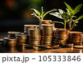 Investment concept, Coins on the table, business growth concept. 105333846