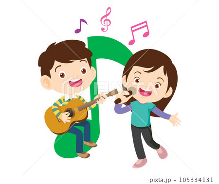 Music kids.Play music concept of music school 105334131