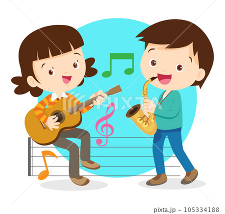 Music kids.Play music concept of music school 105334188