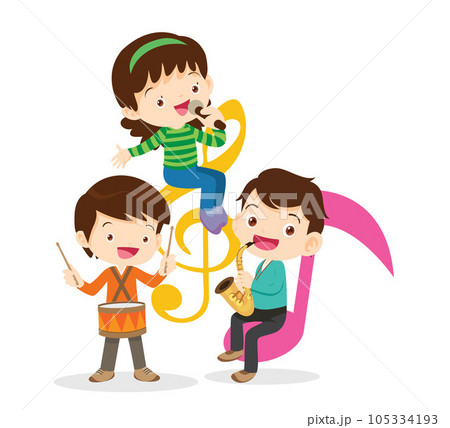 Music kids.Play music concept of music school 105334193