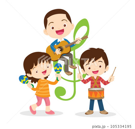 Music kids.Play music concept of music school 105334195