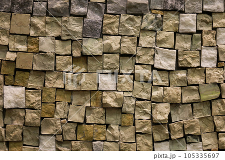 モザイク壁にクローズアップした背景素材写真 105335697