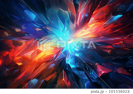 Colorful abstract crystal spiritual background. Generative AI 105336028
