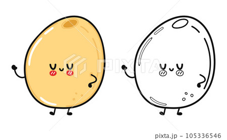 Millet character outline cartoon illustration for coloring book. Vector hand drawn Millet traditional cartoon vintage, retro, kawaii character. Isolated white background Millet character outline cartoon illustration for coloring book. Vector hand drawn Millet traditional cartoon vintage, retro, kawaii character. Isolated white background 105336546