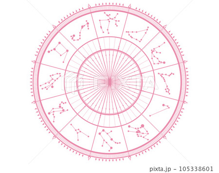天文時計風のシンプルなイラスト背景 天文時計風のシンプルなイラスト背景 105338601