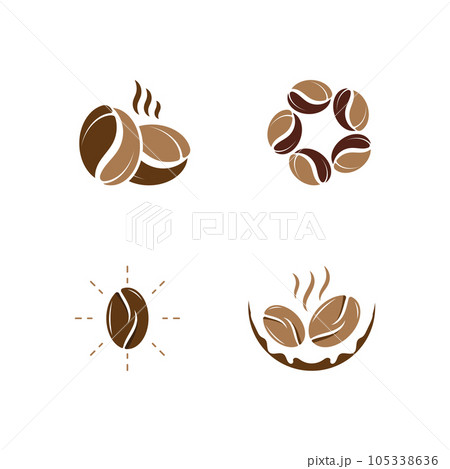 coffee bean icon vector 105338636