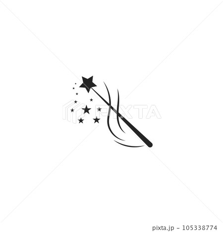 magic wand icon with vector illustration template magic wand icon with vector illustration template 105338774