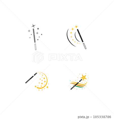 magic wand icon with vector illustration template 105338786