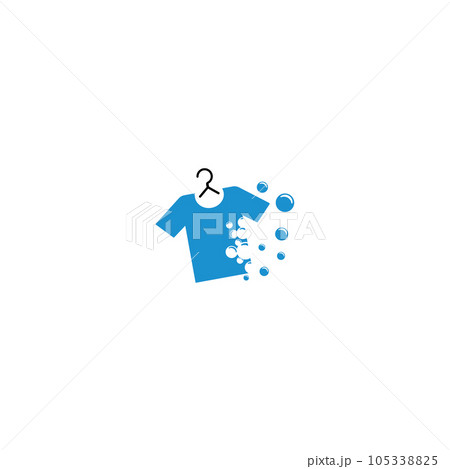 laundry logo icon with vector illustration template 105338825