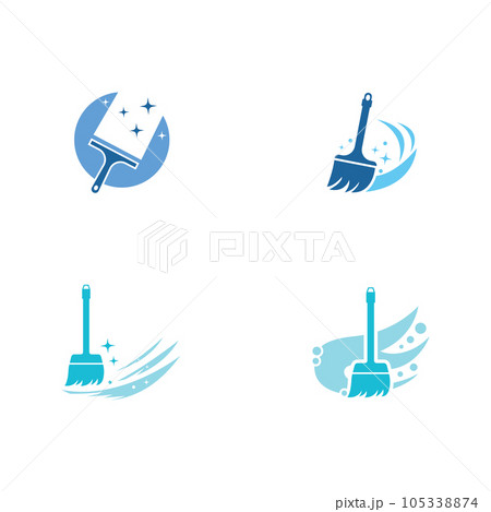 cleaning logo with vector illustration symbol template cleaning logo with vector illustration symbol template 105338874