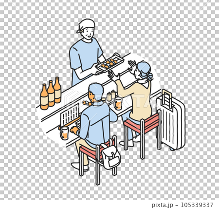 インバウンド　焼き鳥屋さん 105339337