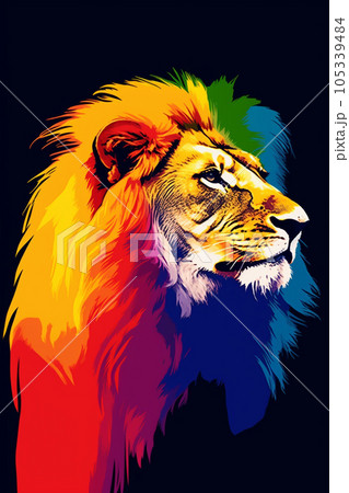 A lion representing gay pride 105339484