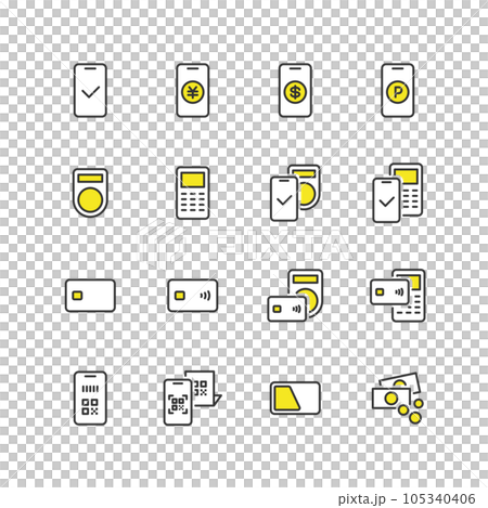 様々な支払い方法のアイコンセット 105340406