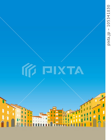 ルッカ lucca アンフィテアトロ広場 piazza dell'anfiteatro イタリア ルッカ lucca アンフィテアトロ広場 piazza dell'anfiteatro イタリア 105341830