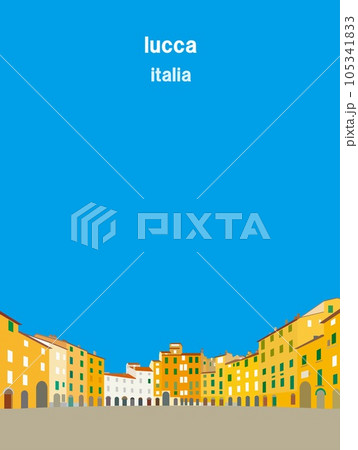 ルッカ　lucca　アンフィテアトロ広場　piazza　dell'anfiteatro　イタリア 105341833