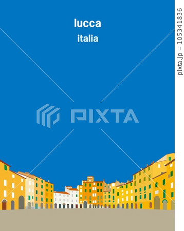 ルッカ　lucca　アンフィテアトロ広場　piazza　dell'anfiteatro　イタリア 105341836