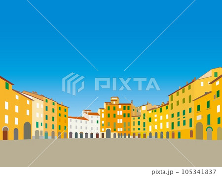 ルッカ lucca アンフィテアトロ広場 piazza dell'anfiteatro イタリア ルッカ lucca アンフィテアトロ広場 piazza dell'anfiteatro イタリア 105341837
