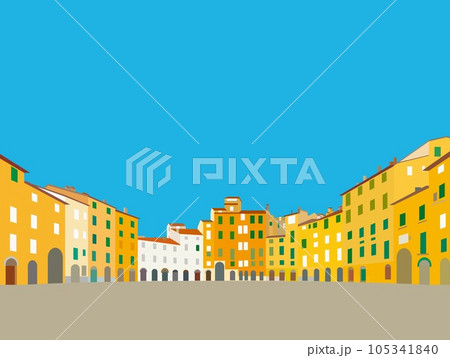 ルッカ lucca アンフィテアトロ広場 piazza dell'anfiteatro イタリア ルッカ lucca アンフィテアトロ広場 piazza dell'anfiteatro イタリア 105341840