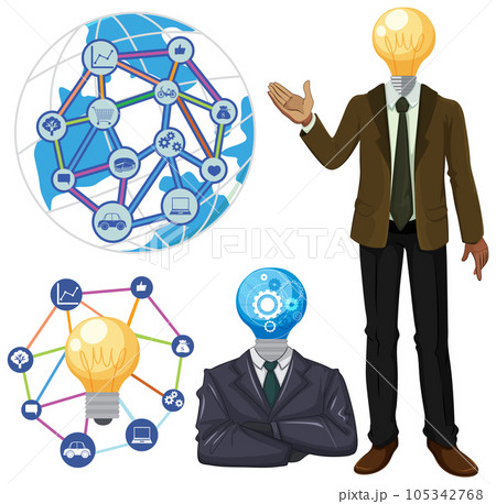 Light bulb in business concept 105342768