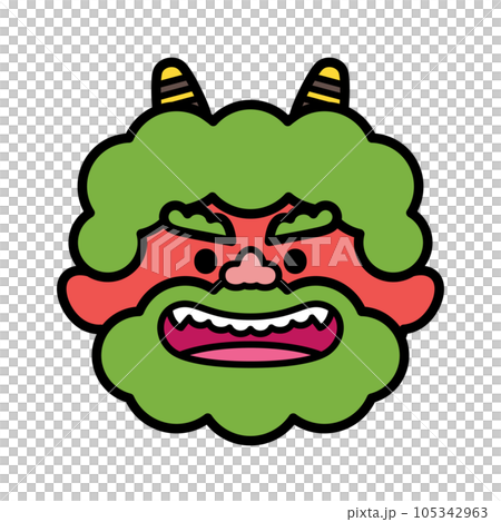 節分圖像紅食人魔的臉 105342963