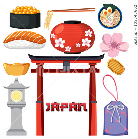 Japanese element nation tradition symbol Japanese element nation tradition symbol 105343662