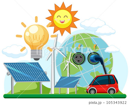 Green energy vector concept 105343922