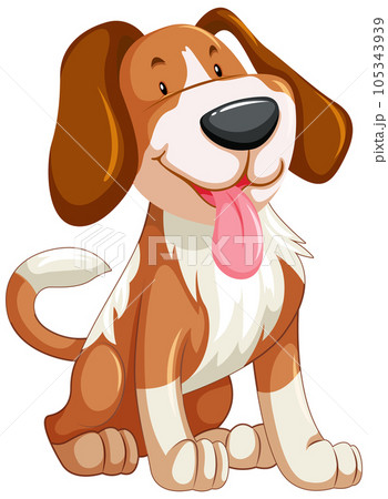 Friendly Dog in Cartoon Style Friendly Dog in Cartoon Style 105343939