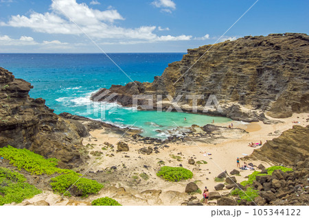 【HAWAII絶景ドライブ】オアフ島・東海岸・Halona Beach Cove 【HAWAII絶景ドライブ】オアフ島・東海岸・Halona Beach Cove 105344122
