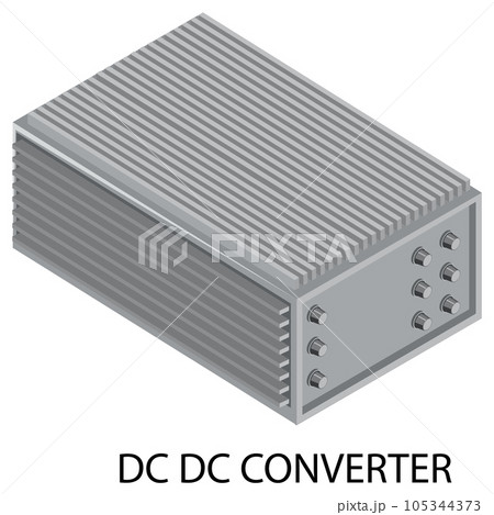 DC-DC Converter Isolated on White Background 105344373