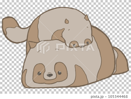 Parent and child tanuki 105344468