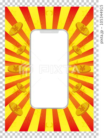 スマートフォンと背景 スマートフォンと背景 105344915