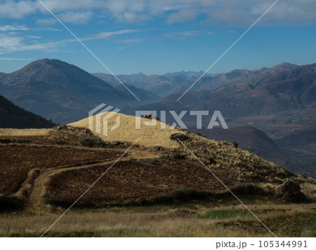 Path in the mountains. Peru, Cusco. Path in the mountains. Peru, Cusco. 105344991